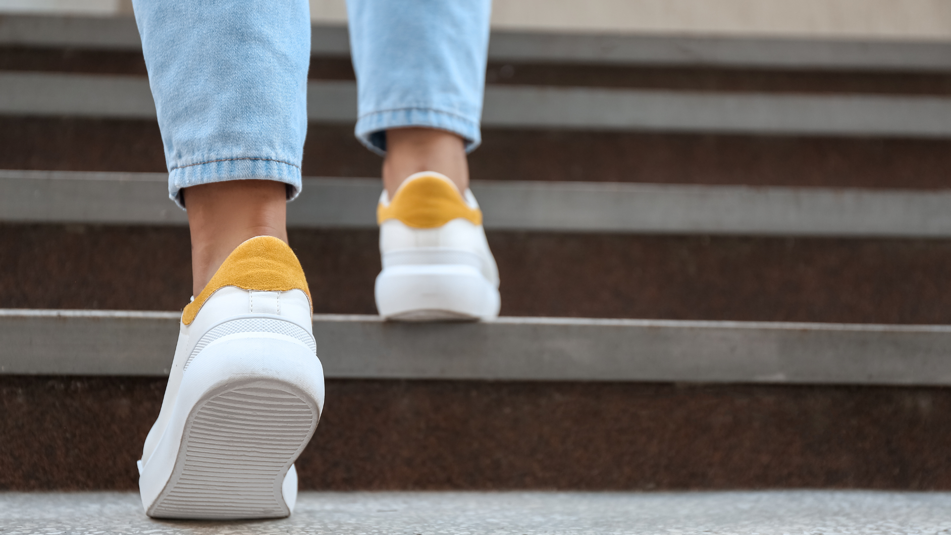 shoes walking up steps